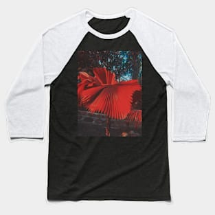 Red Palm Tree Leaves Temptation Baseball T-Shirt